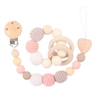 Kit Chocalho e Prendedor de Chupeta para Bebê Reborn – Elegância e Realismo