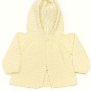 Casaquinho com Capuz Amarelo Bebê