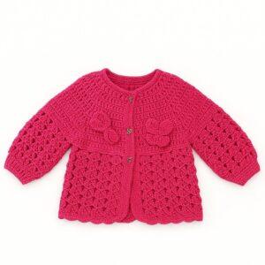 Casaquinho Pink com Flores